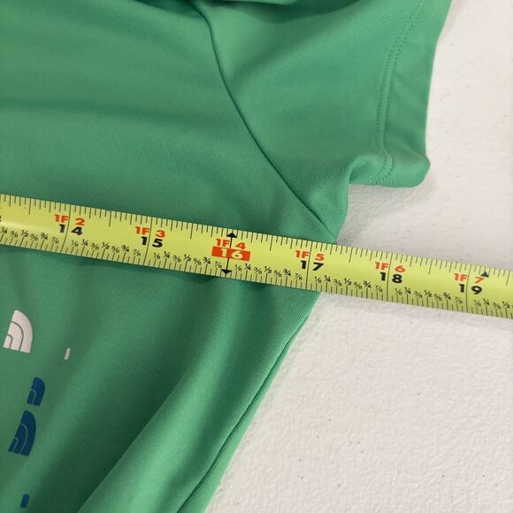 The North Face T-Shirt Women's Medium Green Short Sleeve Printed Logo Top - Picture 8 of 8